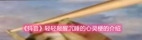 《抖音》轻轻敲醒沉睡的心灵梗的介绍