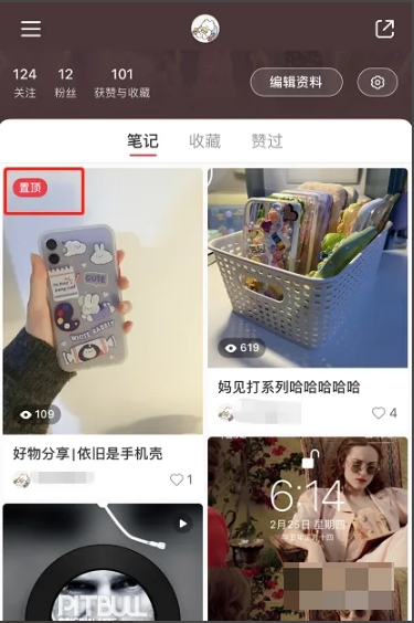 《小红书》置顶自己的笔记的方法介绍