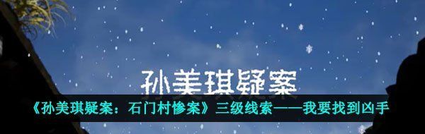 《孙美琪疑案：石门村惨案》三级线索——我要找到凶手