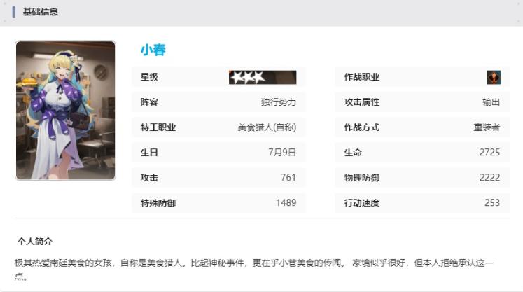 新月同行小春技能是什么