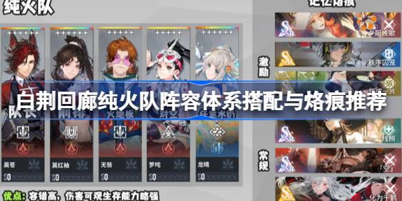 白荆回廊纯火队怎么玩 白荆回廊纯火队阵容体系搭配与烙痕推荐